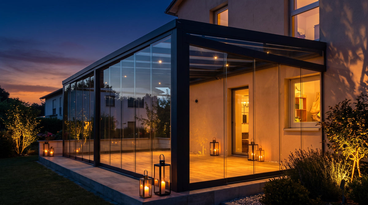 Glasschiebeanlage: Mehr Terrasse, wenn das Wetter wechselt