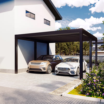 Flachdach Doppel-Carport 6,00 x 6,00m CarLov