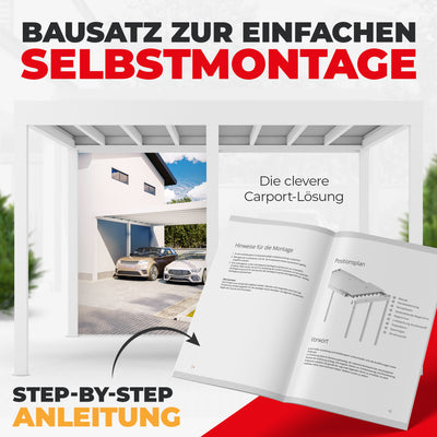 Flachdach Doppel-Carport 6,00 x 6,00m CarLov
