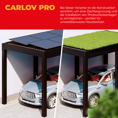 Flachdach Carport 3,00 x 5,00m CarLov