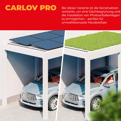 Flachdach Carport 3,00 x 5,00m CarLov
